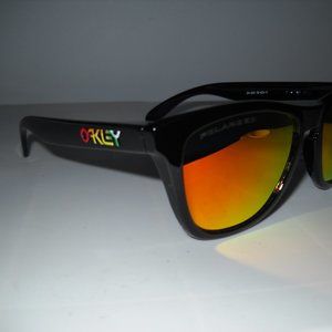 Oakley Black Sunglasses with Orange Lenses